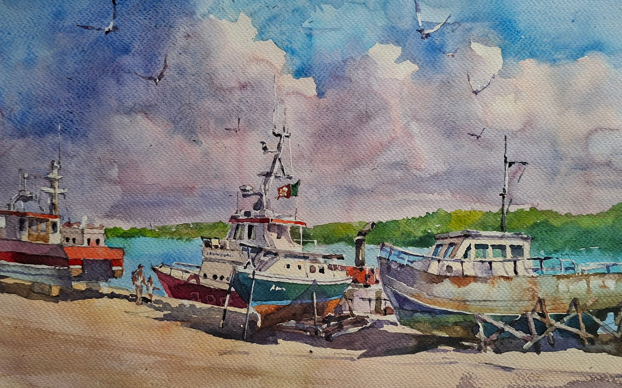 Ireland watercolour — watercolour by Serhii Shcherbakov