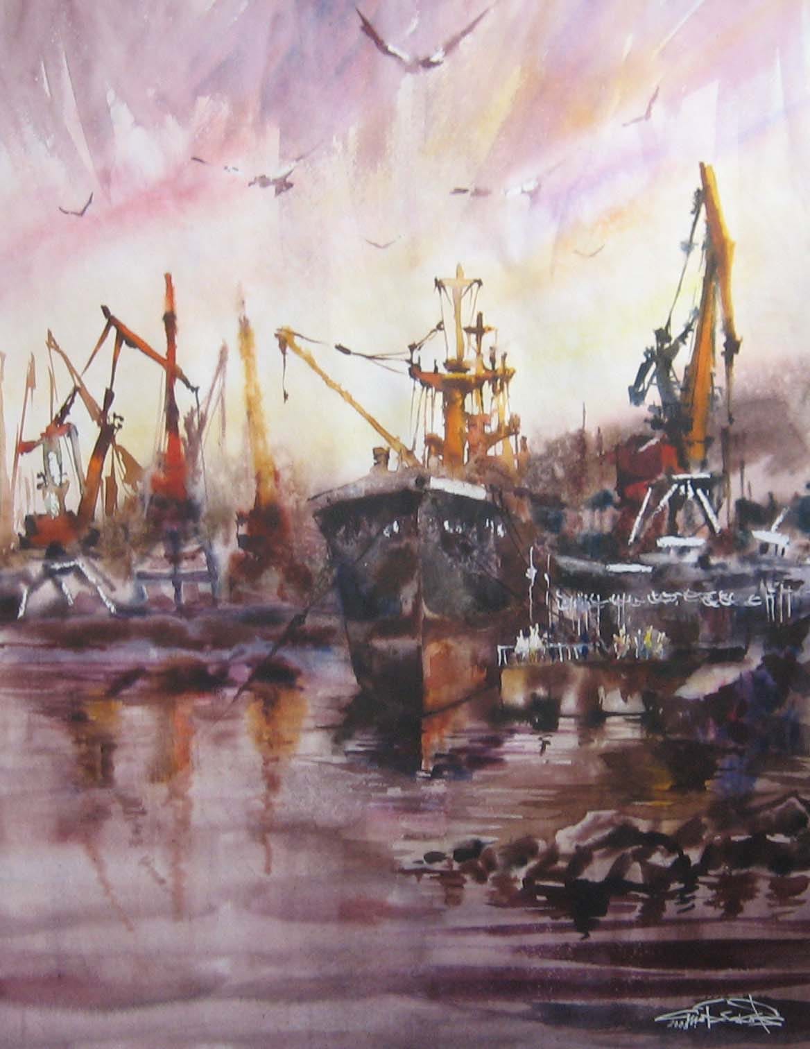 Native Shore — watercolour by Serhii Shcherbakov