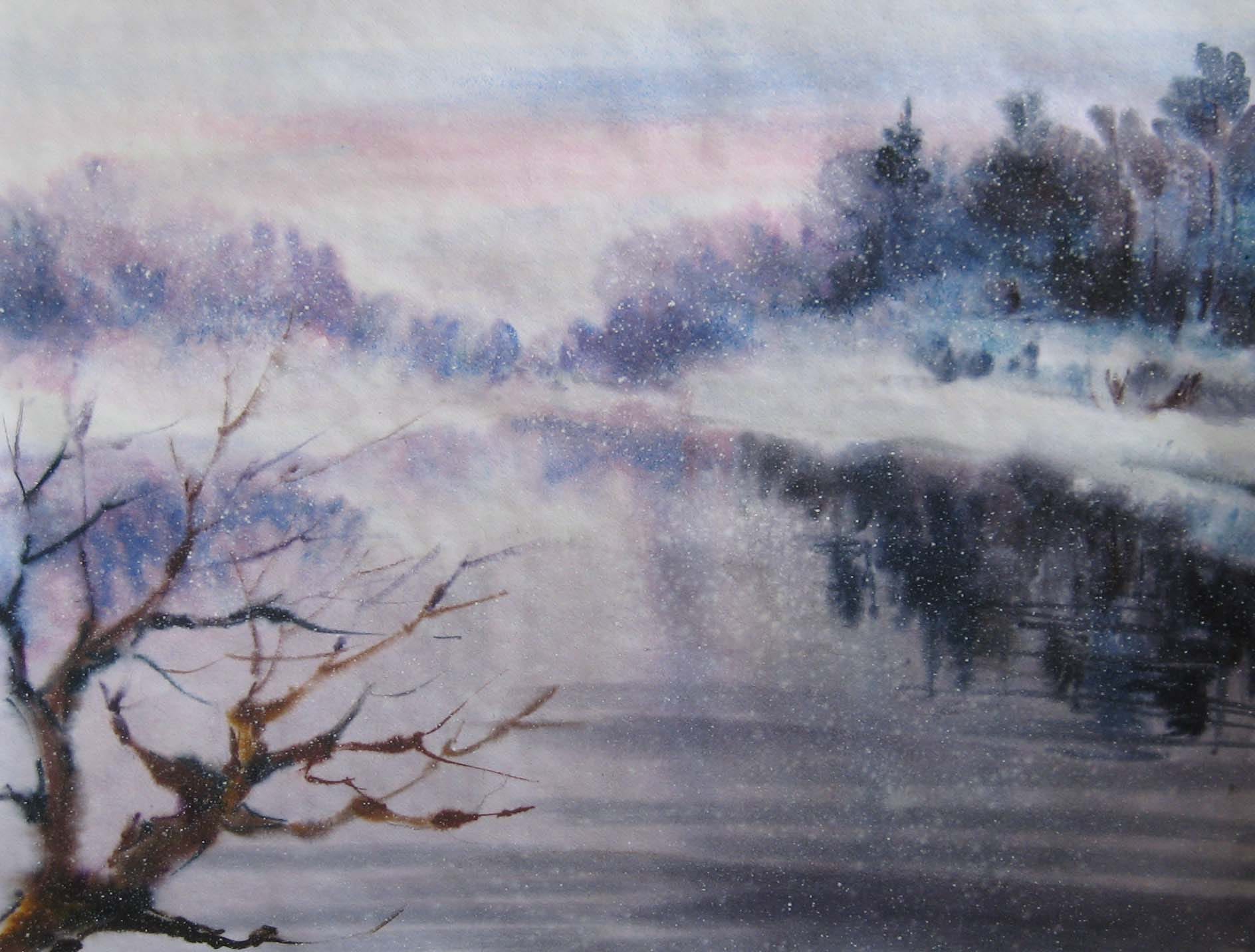 Cold Water — watercolour by Serhii Shcherbakov